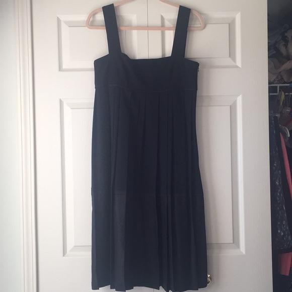 Dkny Dresses & Skirts - DKNY Black Pleated Wool Dress Size 8